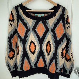 Flying Tomato Southwestern Knit Sweater Size Large